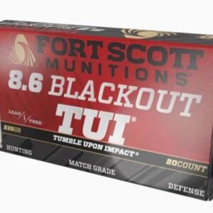 FORT SCOTT 8.6 BLACK OUT 235GR SUPER SONIC SOLID COPPER TUI 20RD BOX 10 BOXES PER CASE
