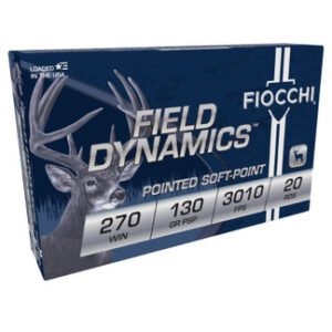 Fiocchi 270 Win Ammunition FI270SPB 130 Grain Interlock Pointed Soft Point 20 Rounds