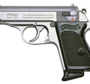 Walther 4796004 PPK/S .380ACP 3.3" 7+1 Stainless Steel/Black Polymer Grips