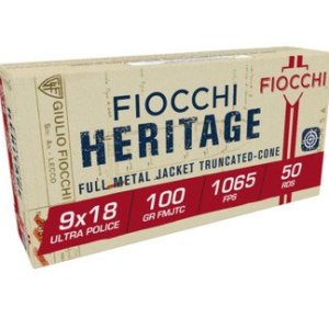 Fiocchi 9mm Makarov FI9X18 Ultra 100 Grain Full Metal Jacket 50 rounds