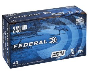 Federal Ammunition FED AM EAGLE V&P 243WIN 75GR 40/200 | Federal Ammunition