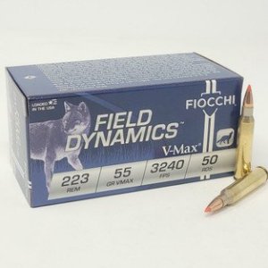 Fiocchi 223 Remington Ammunition Field Dynamics FI223HVC50 55 Grain Polymer Tip 50 rounds