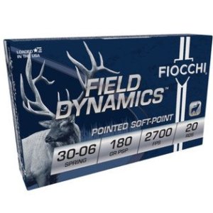 Fiocchi 30-06 Springfield Ammunition FI3006D 180 Grain InterLock Soft Point 20 Rounds