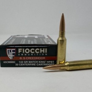 Fiocchi 6.5 Creedmoor Ammunition 65CMMKC 142 Grain Match King Hollow Point Boat Tail 20 Rounds