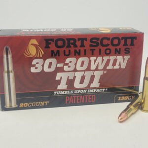 Fort Scott Munitions 30-30 Win Ammunition FMS3030130SCV 130 Grain Solid Copper Spun 20 Rounds