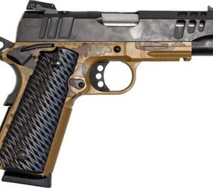 Great Lakes Firearms GL1911-45CSSM-SAH 1911 4.25" 8+1 Black/SS Barrel/Mission Sahara