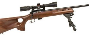 Crickett KSA20030 Model 722 Varmint Package Bolt Action .22LR 20" 7+1 Walnut/Blued w/ Thumbhole