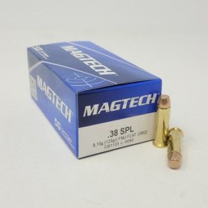 Magtech 38 Special Ammunition Sport Shooting 38Q 125 Grain Full Metal Jacket Flat Point 50 Rounds