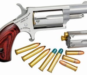 North American Arms NAA-22MC Mini Revolver .22WMR 5 Rounds 1.63" SAO Stainless/Rosewood W/ .22 LR Conversion Cylinder