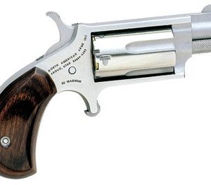 North American Arms NAA-22MS Mini Revolver .22WMR 5 Rounds 1.13" SAO Stainless/Rosewood