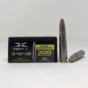 NovX 300 Blackout Ammunition 110 Grain Close Encounter Copper Polymer 20 Rounds