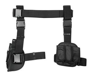 NCSTAR DROP LEG HOLSTER MAG HLDR BLK