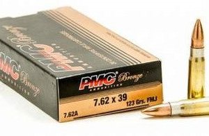 PMC 7.62x39mm Ammunition Bronze PMC762A 123 Grain Full Metal Jacketed Boat Tail 20 rounds