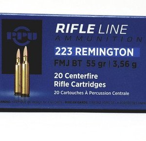 Prvi PPU 223 Rem Ammunition Standard Rifle PP223F1 55 Grain Full Metal Jacket 20 Rounds
