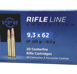 PPU 9.3x62 Mauser Ammunition Metric Rifle PP9362 285 Grain Soft Point 20 Rounds
