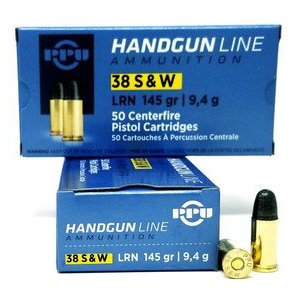 Prvi PPU 38 S&W Ammunition PPH38SW 145 Grain Lead Round Nose 50 Rounds