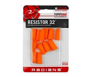 RADIANS RESISTOR EARPLUG 6 PAIRS