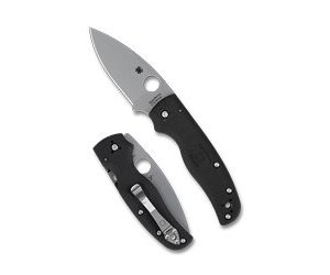 SPYDERCO SHAMAN LTWT 3.58" BLK/SLV