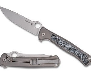 SPYDERCO SLYM STONEWASH TI 3.42" GRY