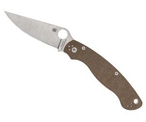SPYDERCO MILITARY 2 CPM BRN CANVAS