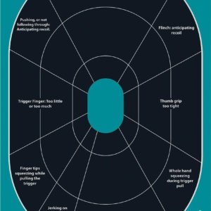 Allen Girls with Guns Splash Adhesive Oval Silhoutte Target 12x18 - 5/ct