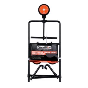 Champion Centerfire Handgun Triple Gong Reset Target Steel Card | Champion