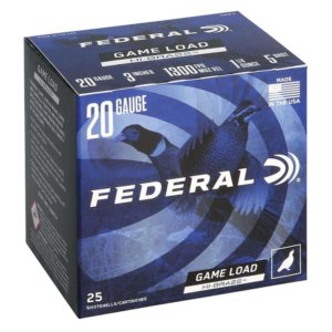 Federal Game-Shok Upland Game Hi Brass Load Shotshells 20 ga 3" 1-1/4 oz 1300 fps #5 25/ct