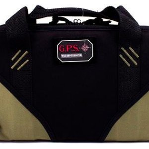 G-Outdoors Large Memory Foam Case with Magazine Back Pockets- Green/Black