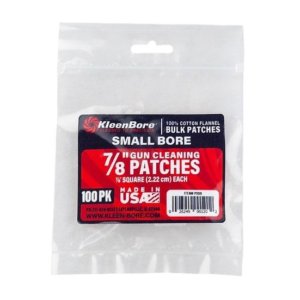 Kleen-Bore KleenBore Cotton Patches 7/8? Square Small Bore 100/ct | Kleen-Bore