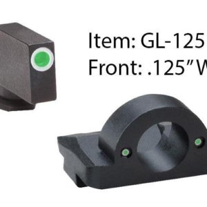 Ameriglo Ghost Ring Night Sight Set for Select Glocks / Front Tritium - Green / Front Outline - White / Rear Tritium - Green