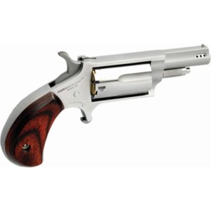 North American Arms 22M Ported Handgun .22 Mag 5rd Capacity 1.63" Barrel Silver with Wood Grip