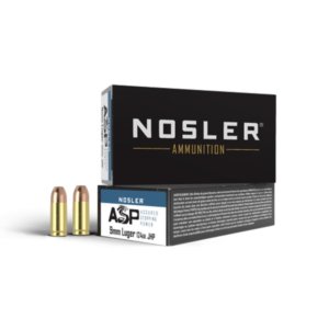 Nosler Match Grade Handgun Ammunition 9mm Luger 124 gr JHP 1150 fps 50/ct