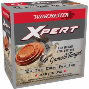Winchester Xpert Steel Shotshells 12 ga 2-3/4" 1-1/8 oz 1280 fps #6 25/ct
