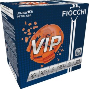 Fiocchi VIP Shotshells 20 ga 2-3/4" 7/8 oz 1200 fps #9 25/ct