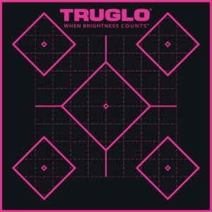 TRUGLO TRU-SEE Self Adhesive Targets - Handgun 12x18 Pink 6 Pack