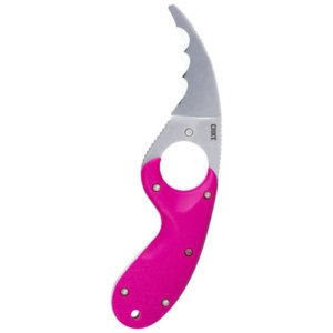 CRKT Bear Claw Fixed Knife 2-2/5" Hawkbill Blade Pink