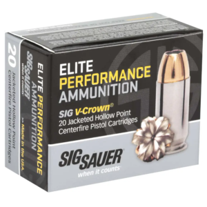 SIG SAUER V-CROWN 9MM 115GR JHP 20RD BX 200RD CASE