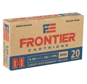 Hornady 5.56x45mm NATO Frontier M193 HFR200 55 gr FMJ 20 rounds