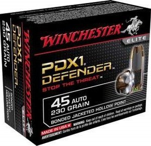 Winchester 45 ACP Supreme Elite PDX S45PDB 230 gr Bonded JHP 20 rounds