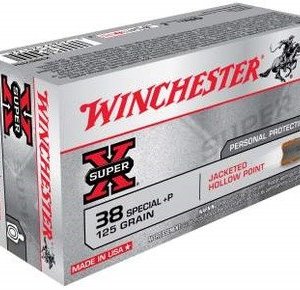 Winchester 38 Special +P X38S7PH 125 gr JHP 50 rounds