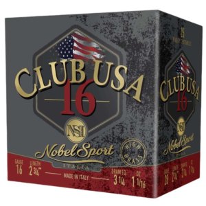 Nobel Sport Club USA 16 Shotshells 16 ga 2-3/4" 1-1/16 oz 1330 | Nobel Sport