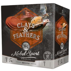 Nobel Sport Clays & Feathers Shotshells 12ga 2-3/4" 1oz 1300 | Nobel Sport