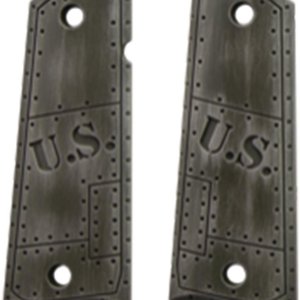 Hogue Govt. Model Aluminum - 1911 U.S. Green Distressed Grip | Hogue