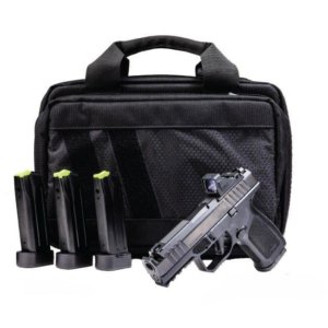 Rost Martin RM1C Comp Handgun Bundle 9mm Luger 15rd(1)&17(3) Magazines 4" Barrel Black Viridian Red Dot Pistol Case