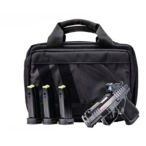 Rost Martin RM1S Comp Handgun Bundle 9mm Luger 12(1)&15(3)rd Magazines 3.6" Barrel Black Viridian Red Dot Pistol