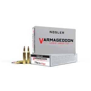 Nosler Varmegeddon Rifle Ammunition .17 Rem 20 gr FB Tipped 4200 fps 20/ct