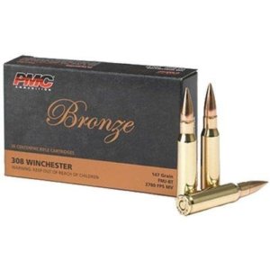PMC Bronze Rifle Ammunition .308 Win 147 gr FMJBT 2780 fps 20/ct | PMC
