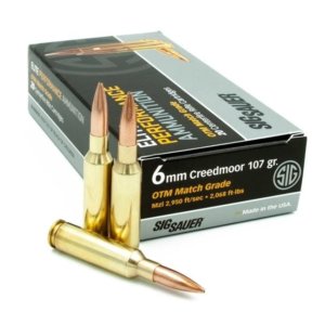 Sig Sauer AMMO 6MM CREEDMOOR 107GR ELITE MATCH GRADE OTM BOX/20 | Sig Sauer
