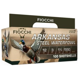 Fiocchi Arkansas Steel Waterfowl Shotshells 12ga 3" 1-1/5oz 1550 | Fiocchi