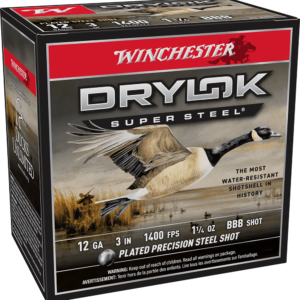 WINCHESTER DRYLOK SUPER STEEL 12 GA 3" BBB  1-1/4 OZ 25 RD/BX 10 BX/CS